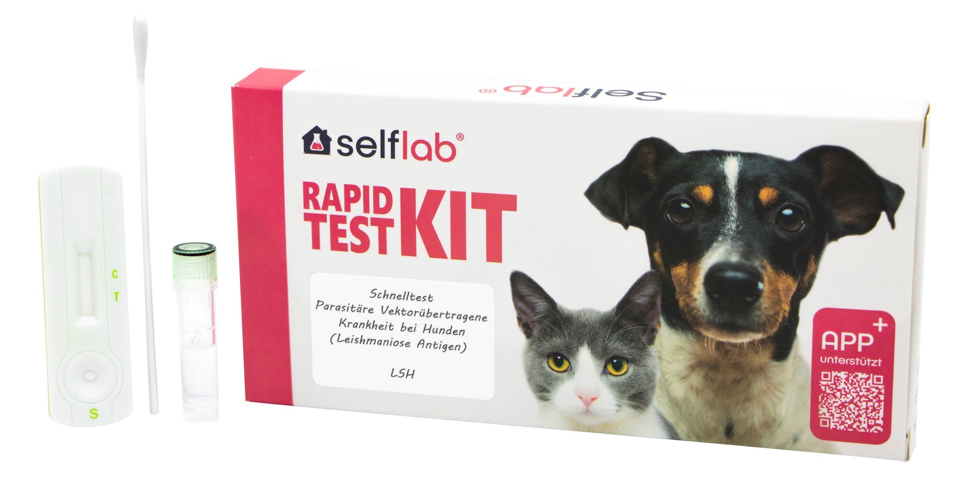 selflab Schnelltest Parasitäre Vektorübertragene Krankheit bei Hunden - Leishmaniose Antigen