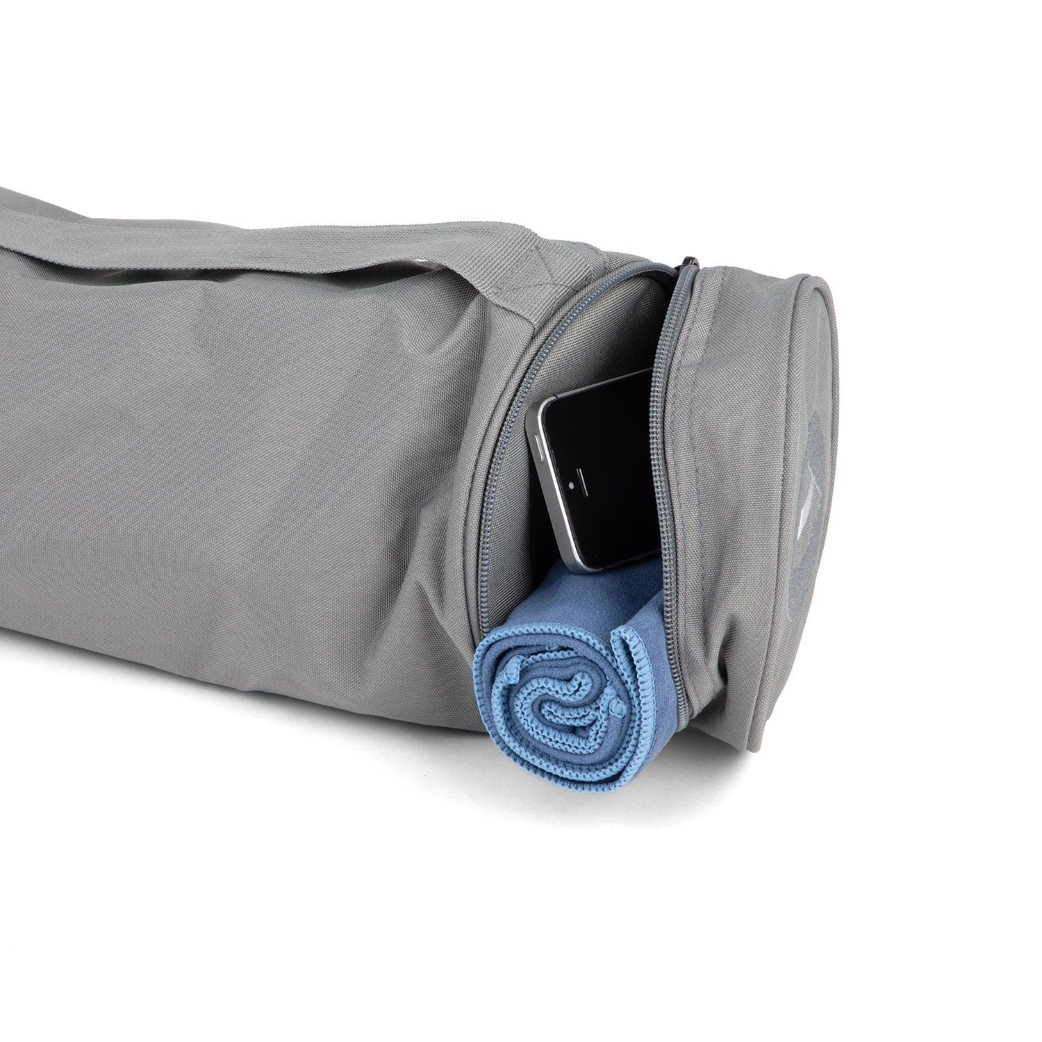 bodhi Yogamatten Tasche Asana Bag XL 70 grau, Polyester/Polyamide bestickt