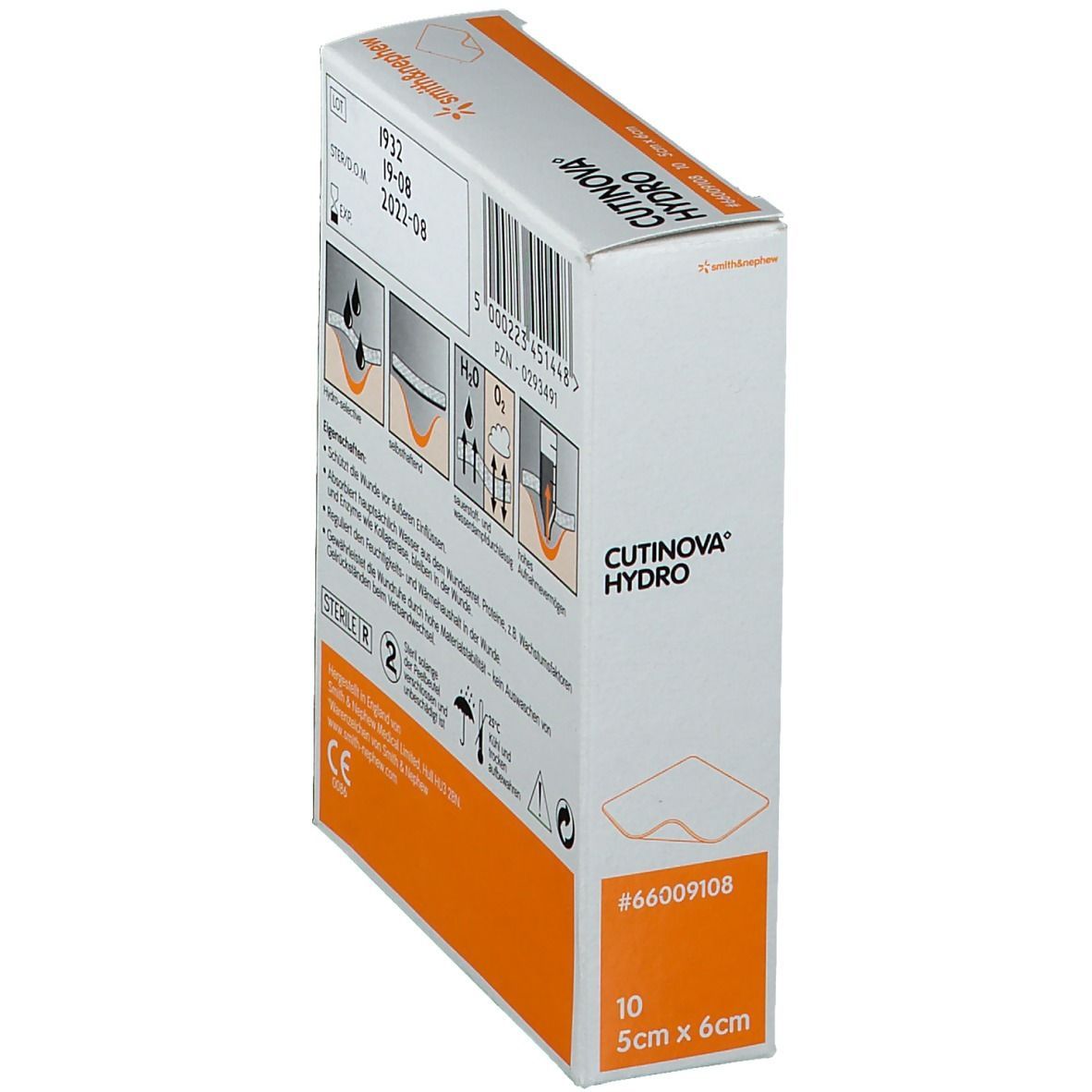 CUTINOVA® Hydro haftende Wundauflage 5 cm x 6 cm steril