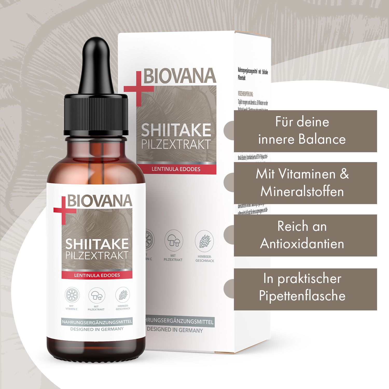 Biovana Shiitake Pilze Extrakt