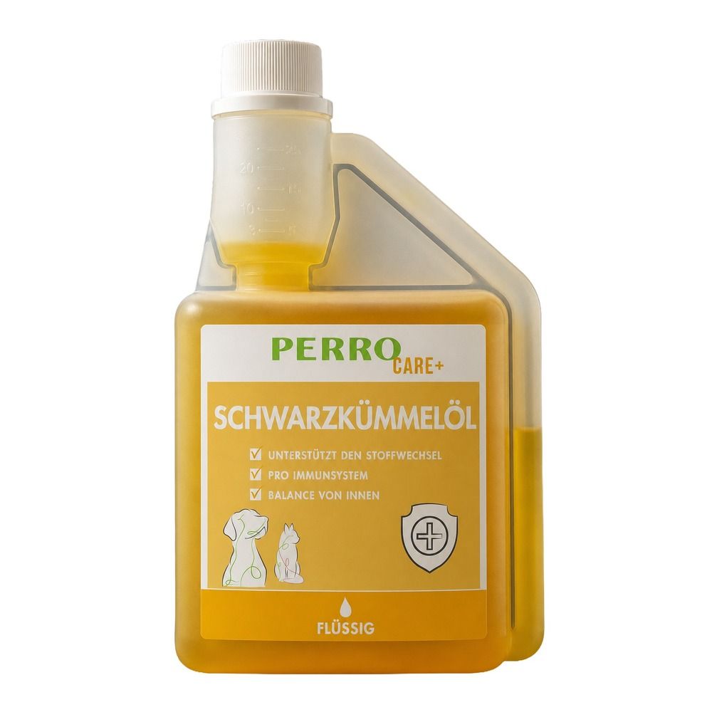 Perro Care Schwarzkümmelöl – kaltgepresstes Öl für Hunde 500 ml Futter