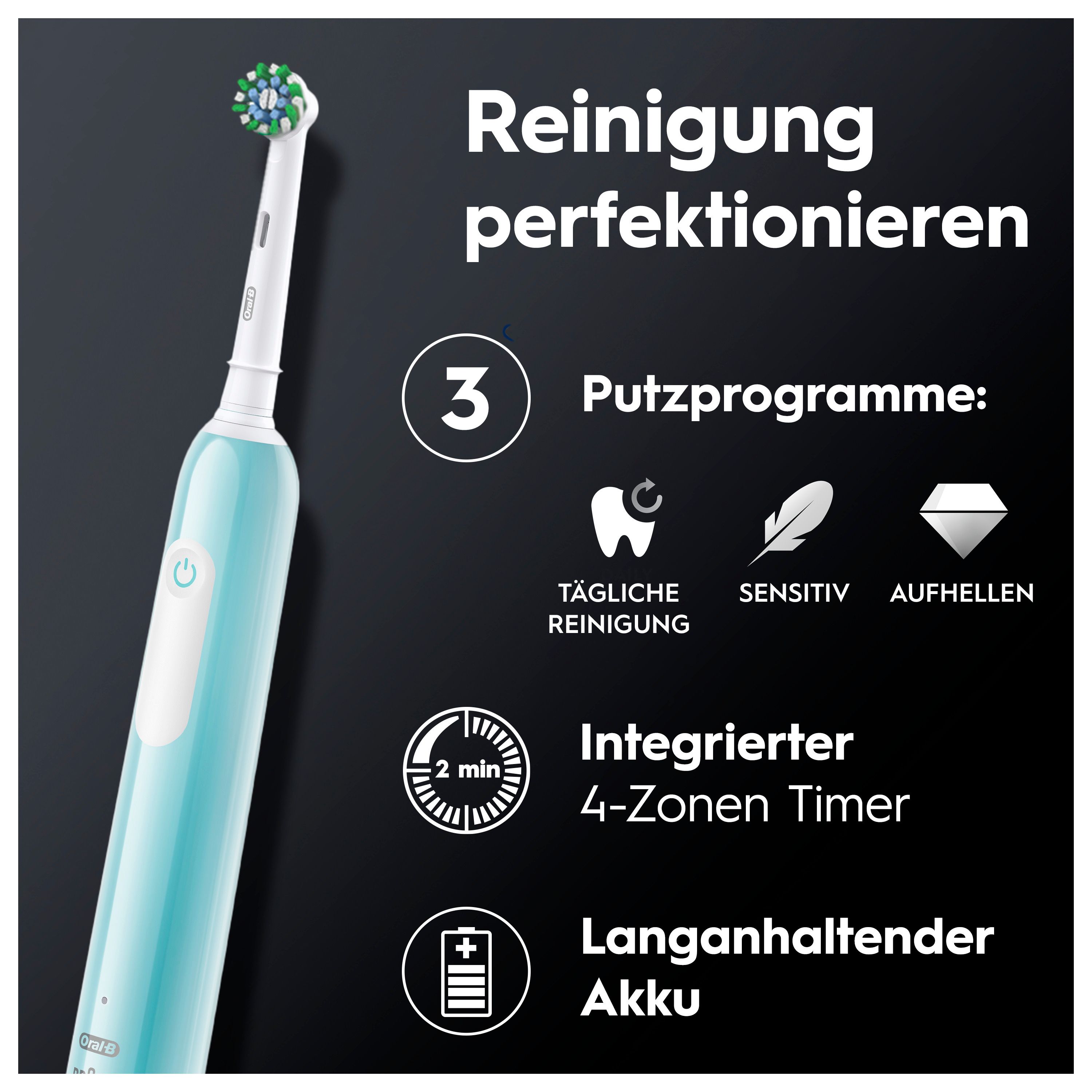 Oral-B Pro 1 Cross Action Caribbean Blue Zahnpflege