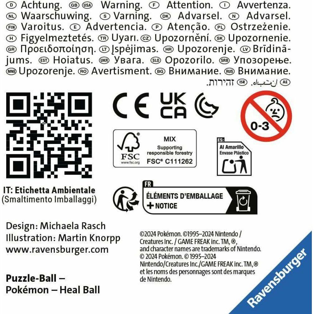 Ravensburger 3D Puzzle-Ball Pokémon Heilball