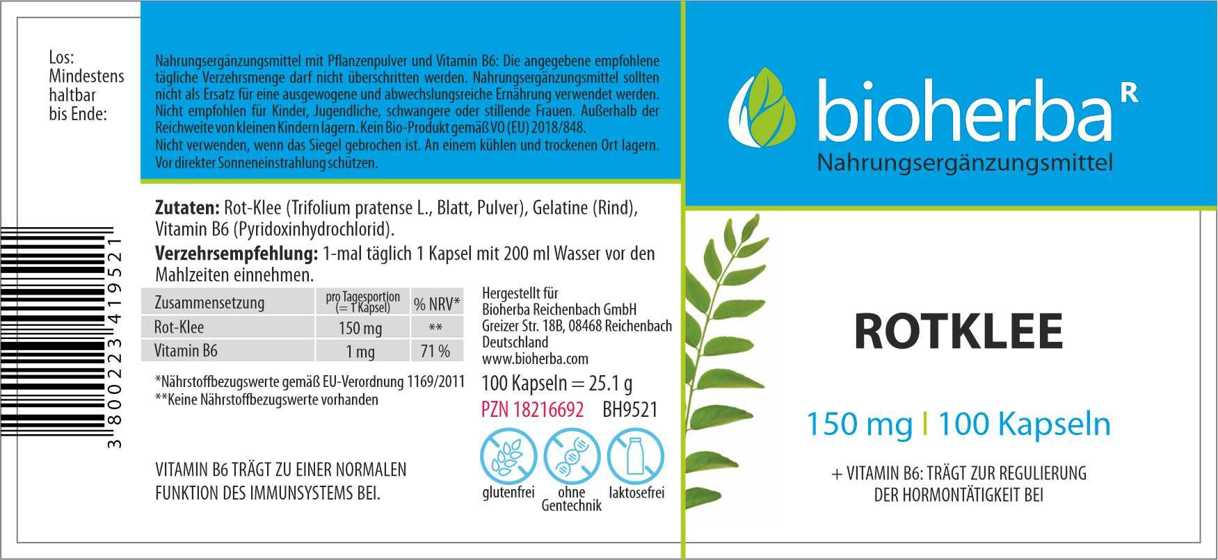 Bioherba Rotklee Kapseln