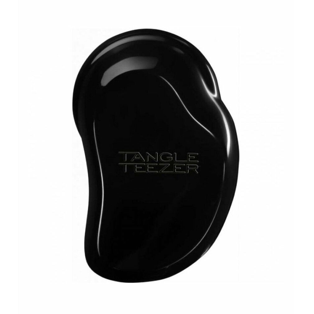 Schwarze Haarbürste. Aufschrift "TANGLE TEEZER".