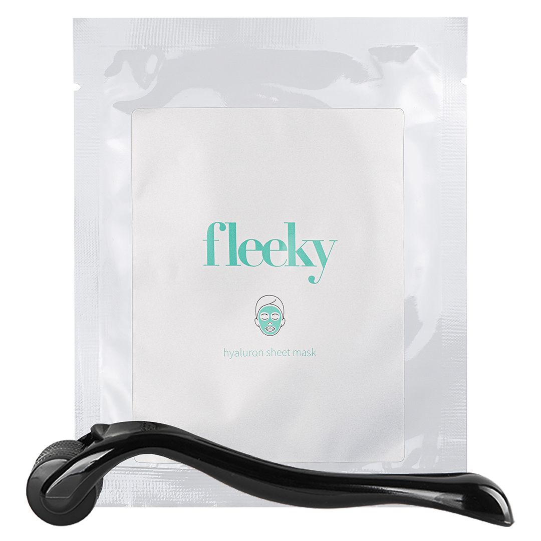 fleeky Hyaluron Sheet Mask mit 540 Needle Dermaroller