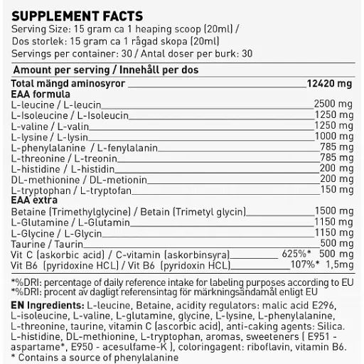 Swedish Supplements EAA Engine - Berry Bomb 450 g Pulver