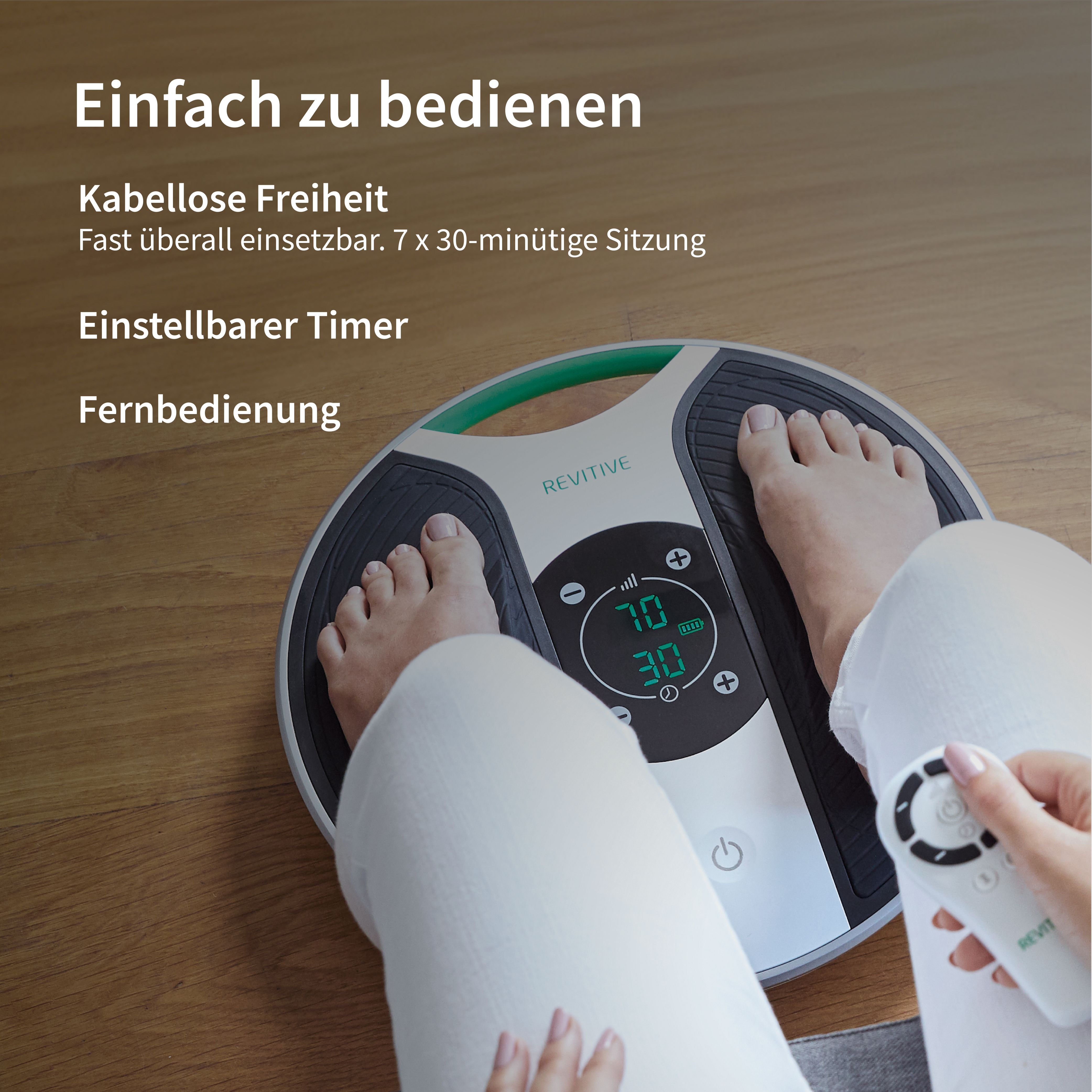 Revitive Medic Durchblutungs-Stimulator  - Bekämpft Schmerzen und Schwellungen in den Beinen