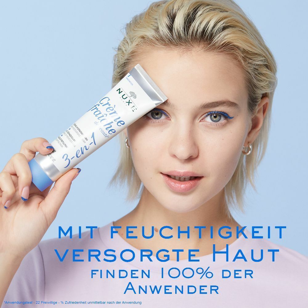 NUXE Crème Fraîche de Beauté 3-in-1 Multifunktionspflege Reinigung, Feuchtigkeitscreme und Maske Gesichtscreme