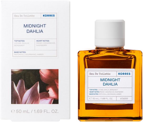 Quadratischer Flakon mit weißem Deckel. Daneben die Produktverpackung mit Produktinformationen.