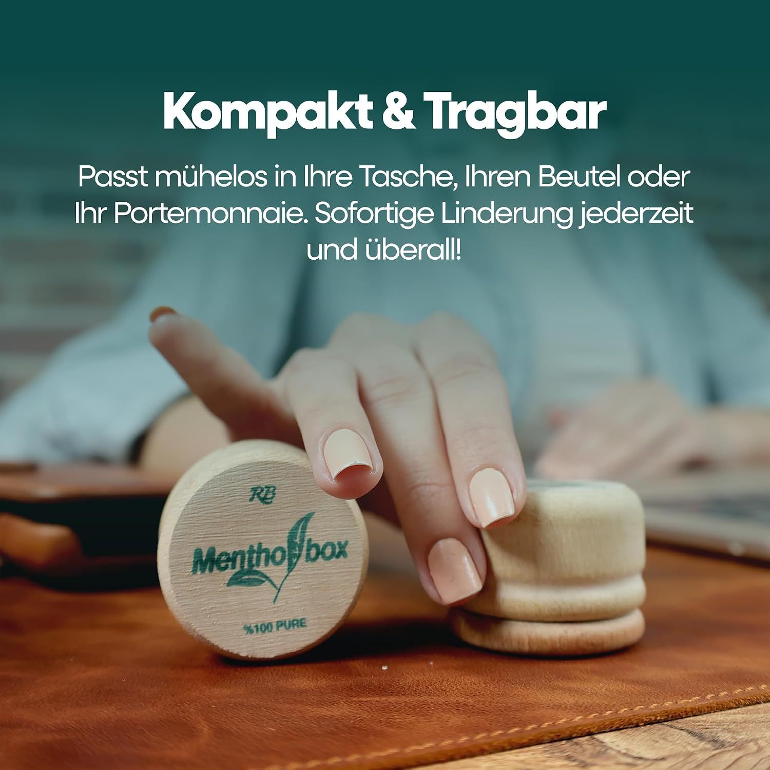 Mentholbox Mentholstein, Menthol Box, erfrischende und kühlende Menthol-Macaron