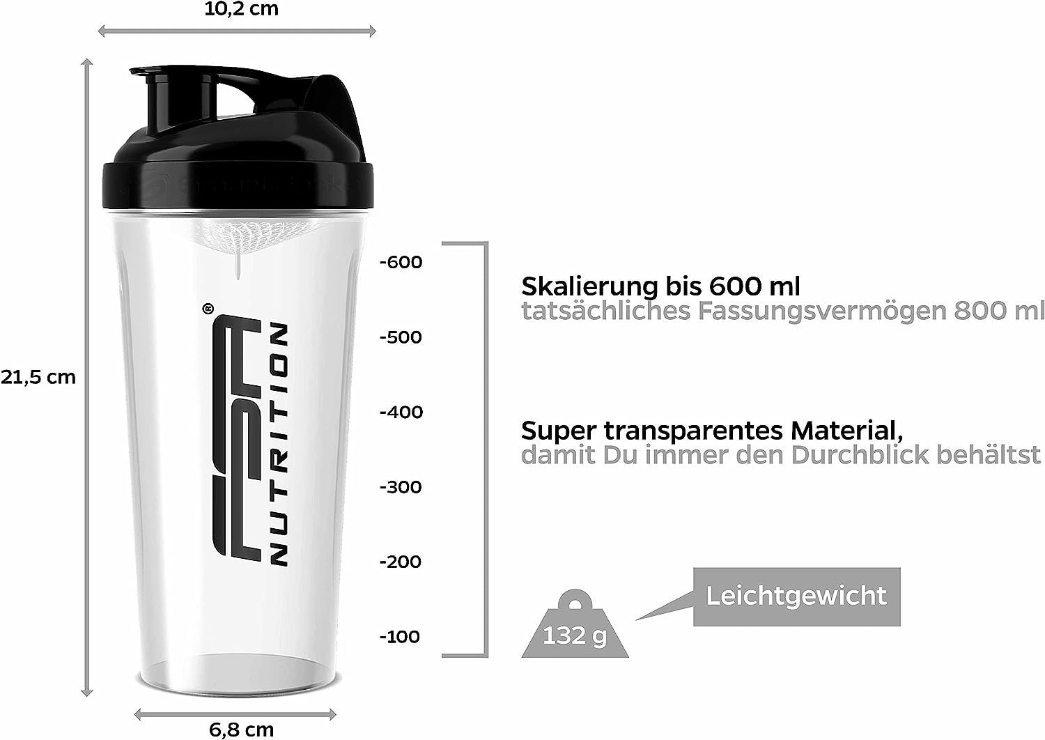 FSA Nutrition Premium Protein Shaker 1 St Flaschen