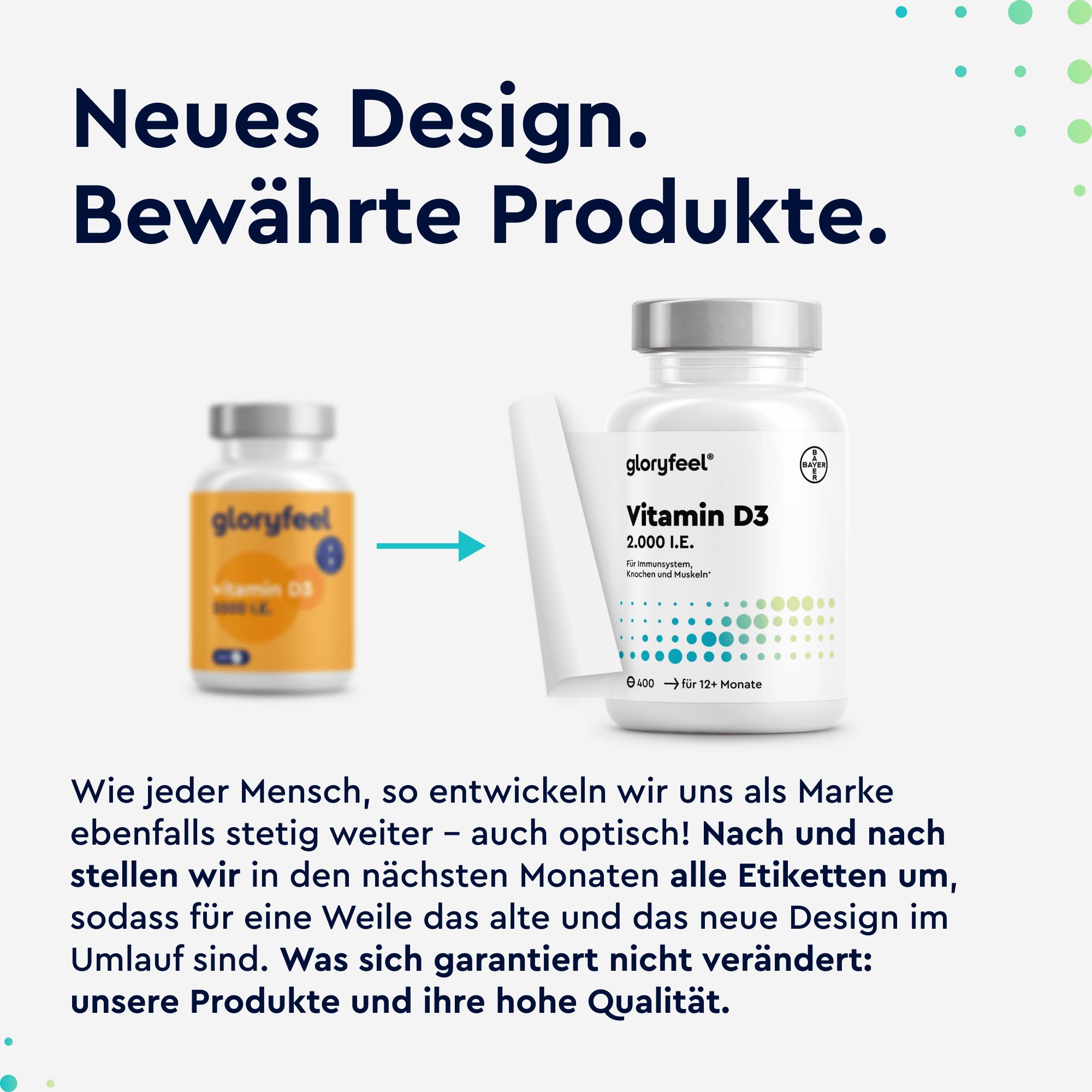 gloryfeel® Vitamin D3 2000 I.E. - 400 Tabletten hochdosiert