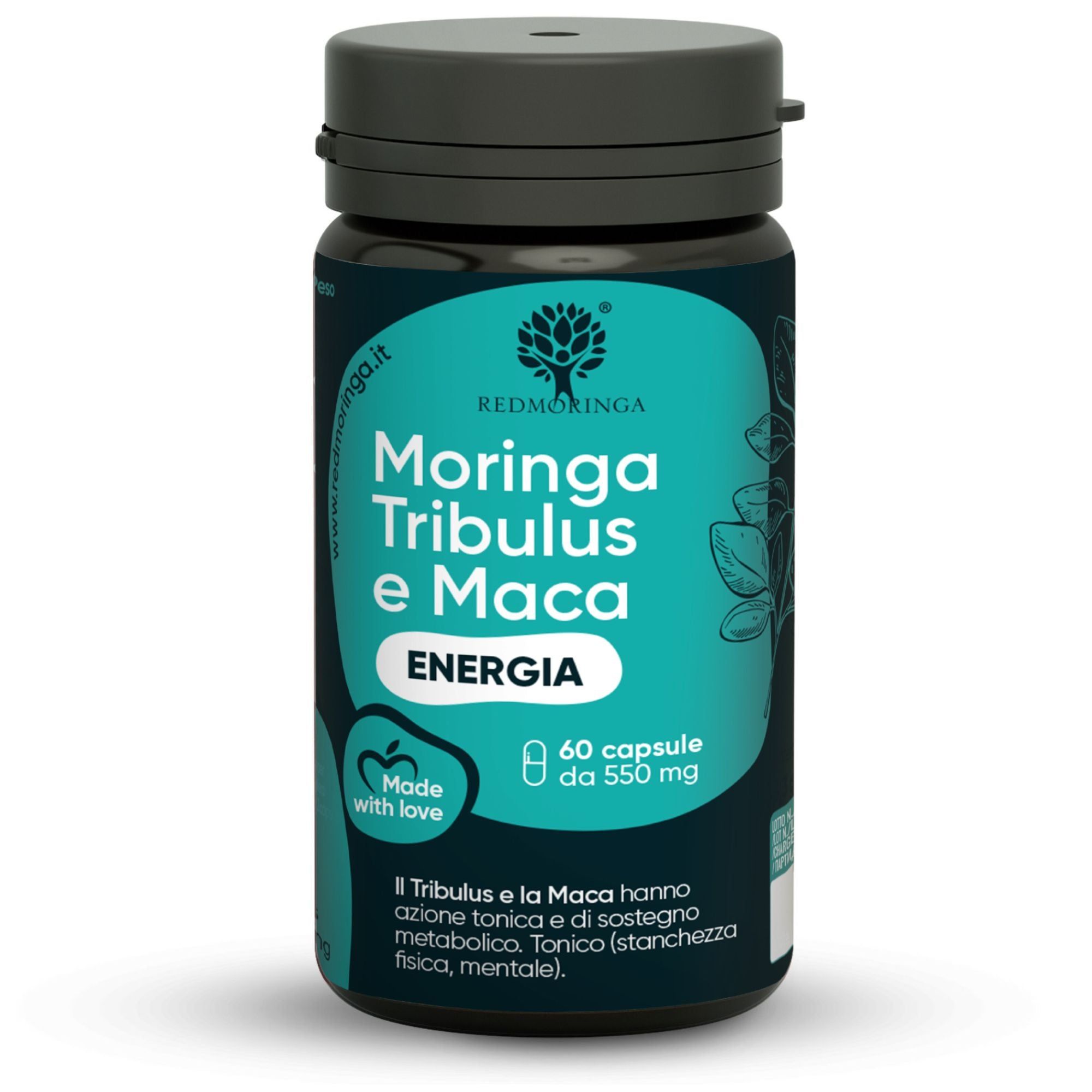 RedMoringa ENERGIA Tribulus Maca e Moringa 60 Capsule