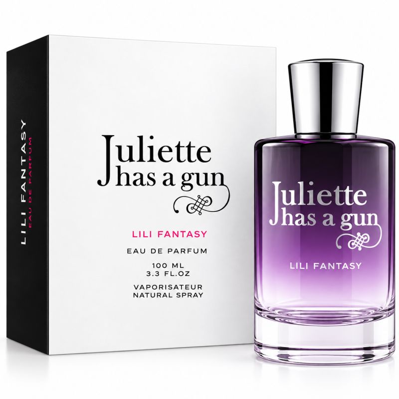Juliette Has A Gun Lili Fantasy Eau de Parfum 100ml Flakon und Verpackung.
