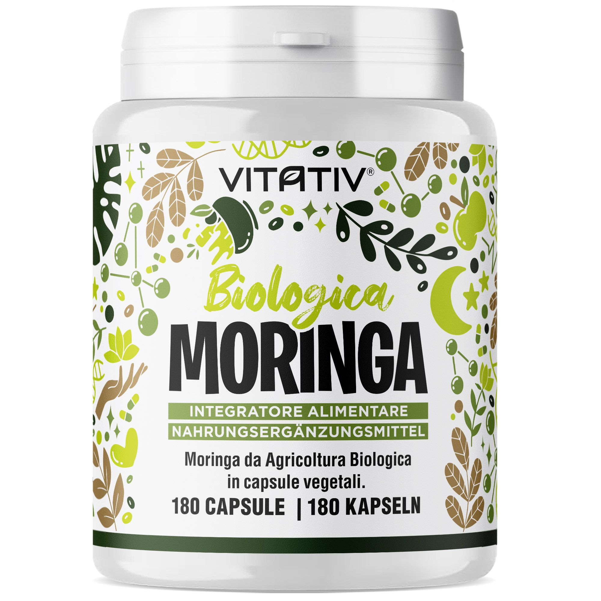 VITATIV® Moringa Oleifera Biologica BIO - 180 Capsule Vegetali da 360 mg