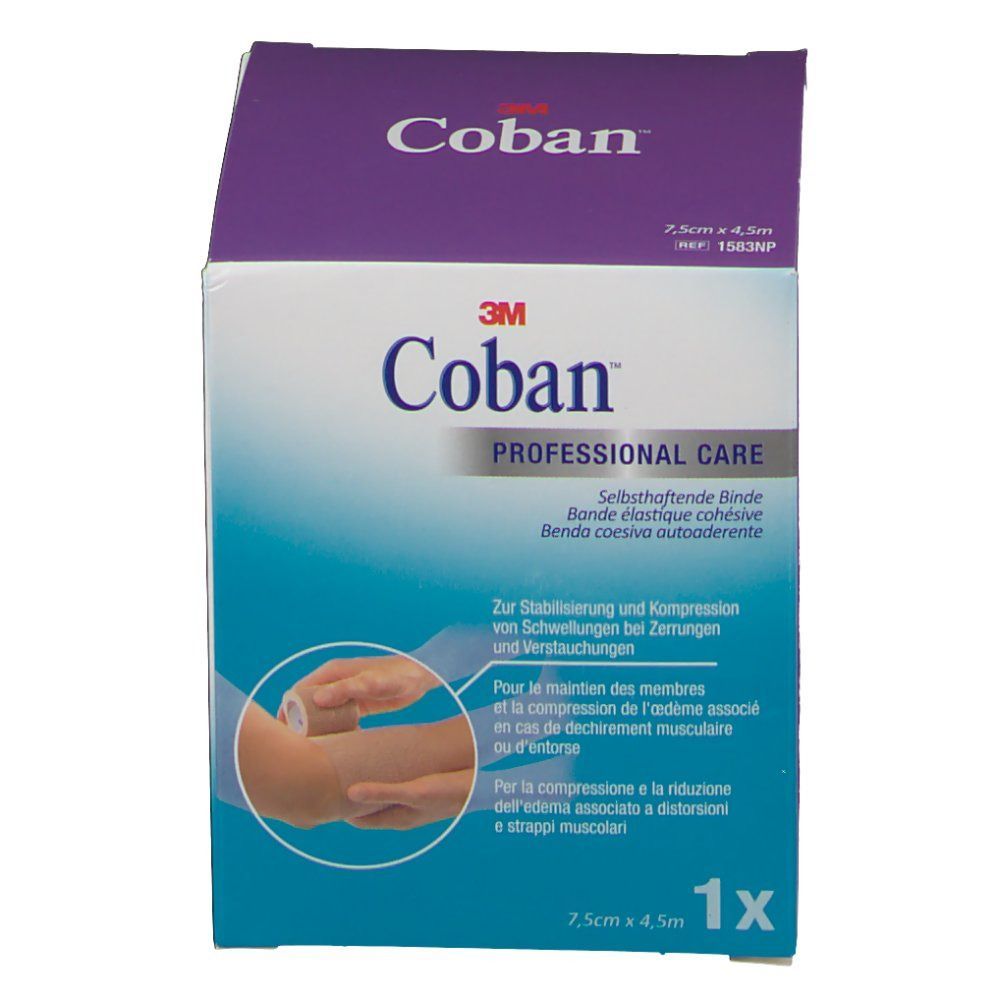 3M Coban Stütz- und Fixierverband 7,5 cm x 4,5 m hautfarben