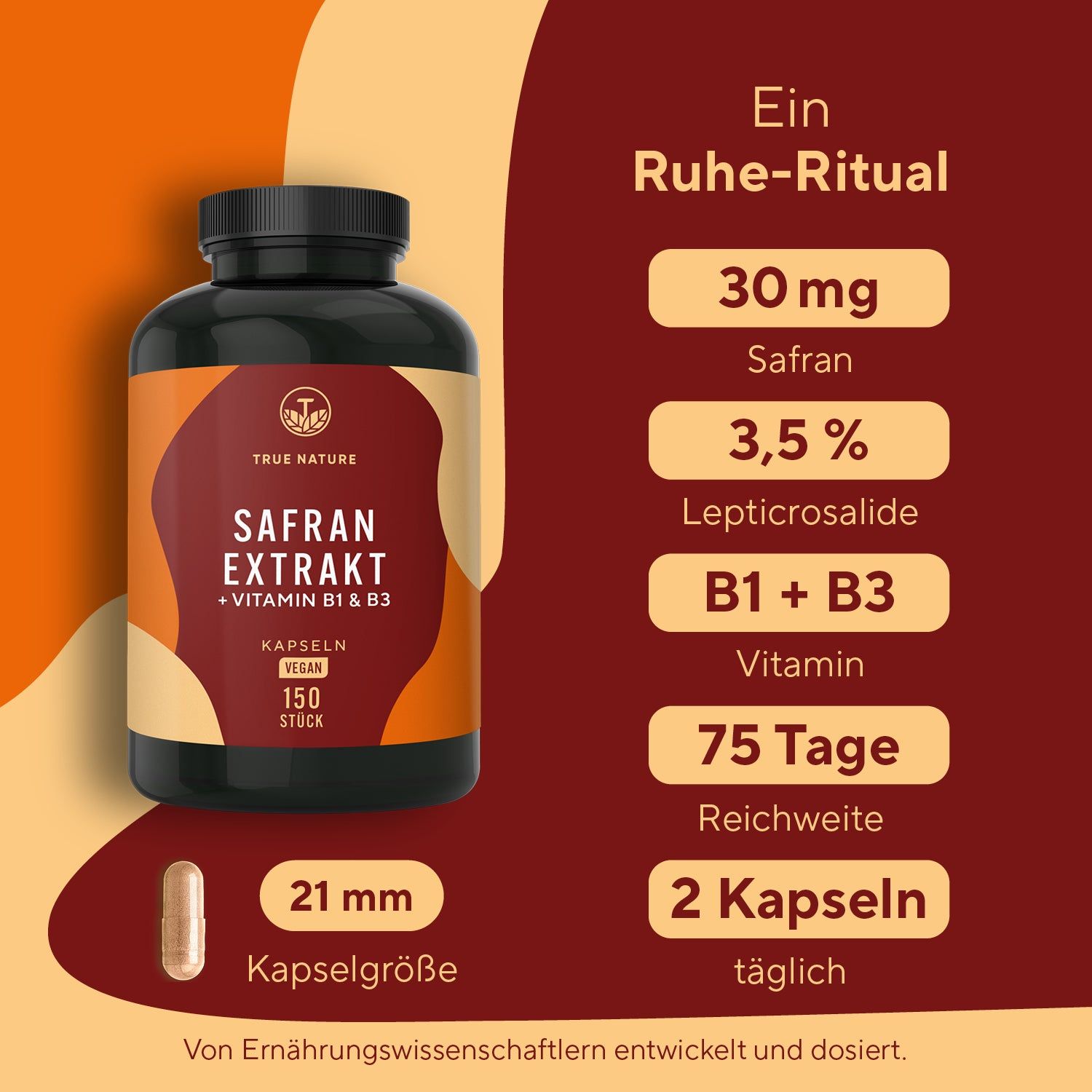 TRUE NATURE® Safran Extrakt Kapseln