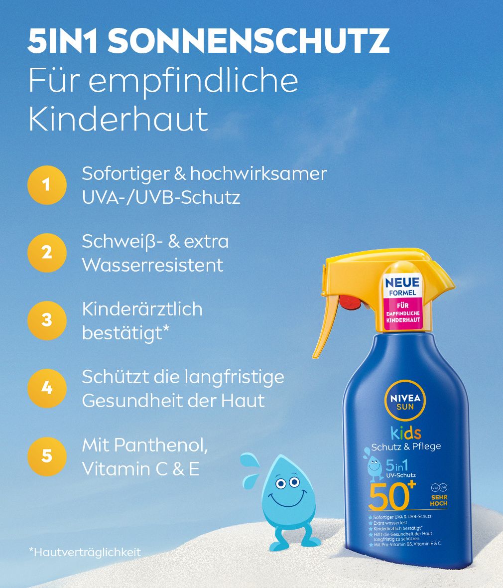 NIVEA Sun Kids Schutz & Pflege Sonnenspray LSF 50+