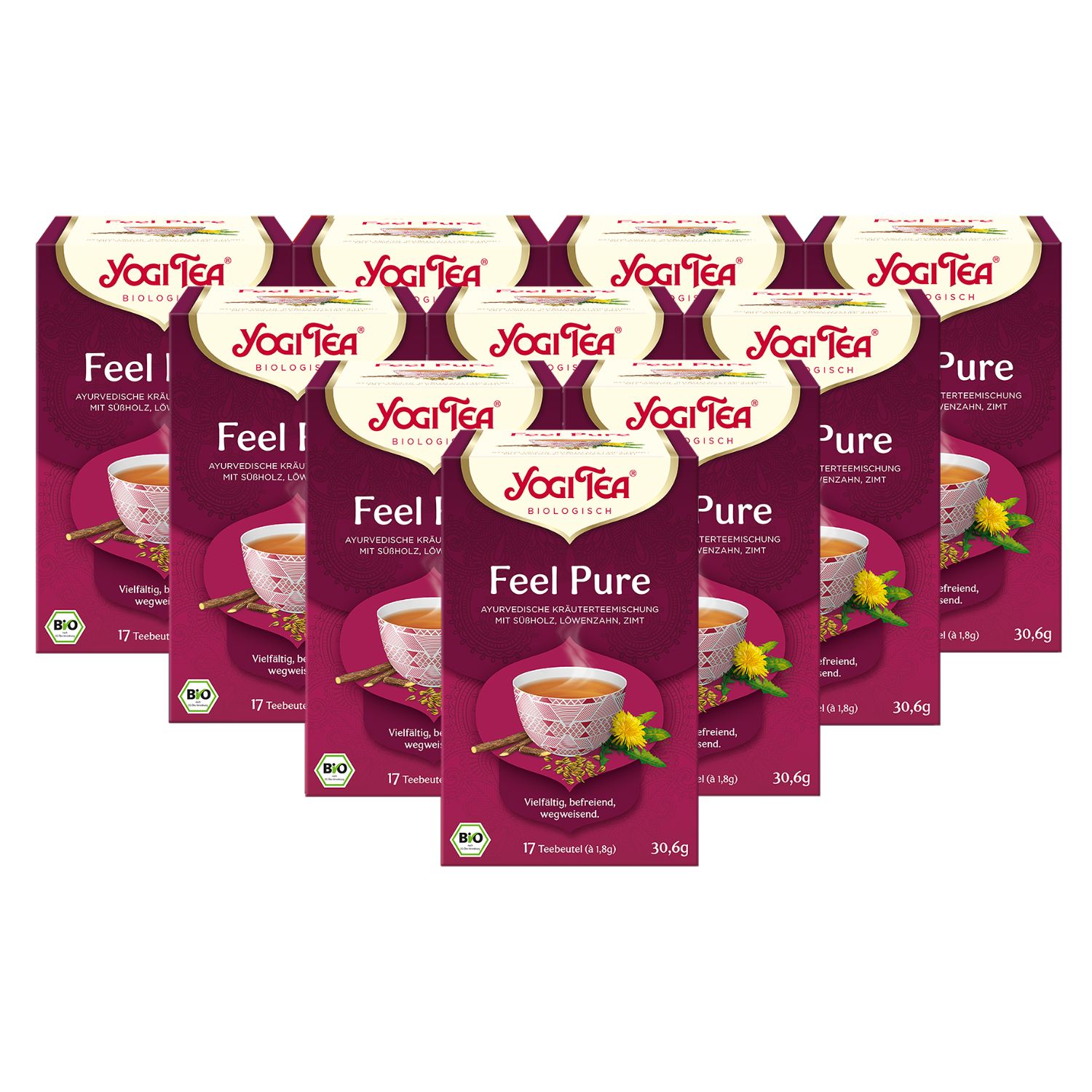 Yogi Tea - Feel Pure Bio Kräutertee 10x30,6 g Set