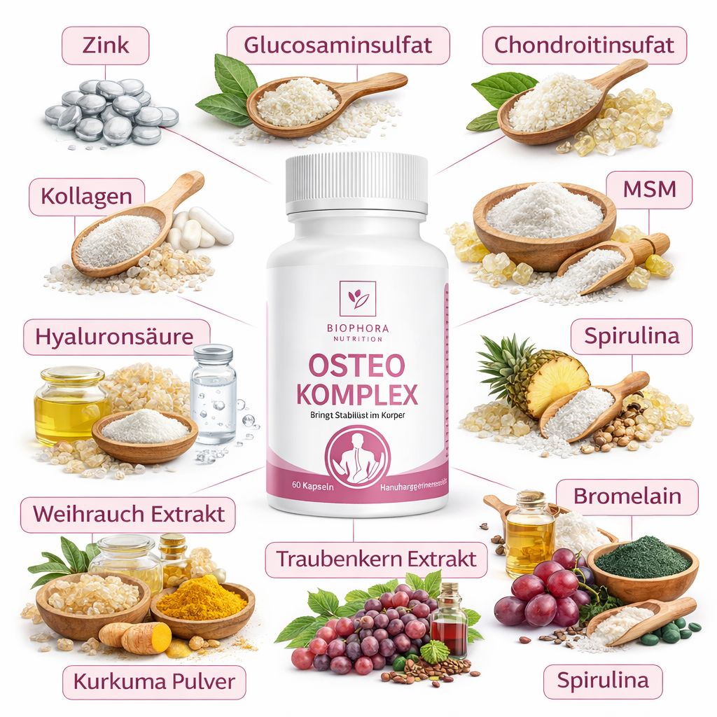 Osteo Komplex | Hochdosierte Gelenk-Formel für Knorpel & Beweglichkeit | Mit Glucosamin