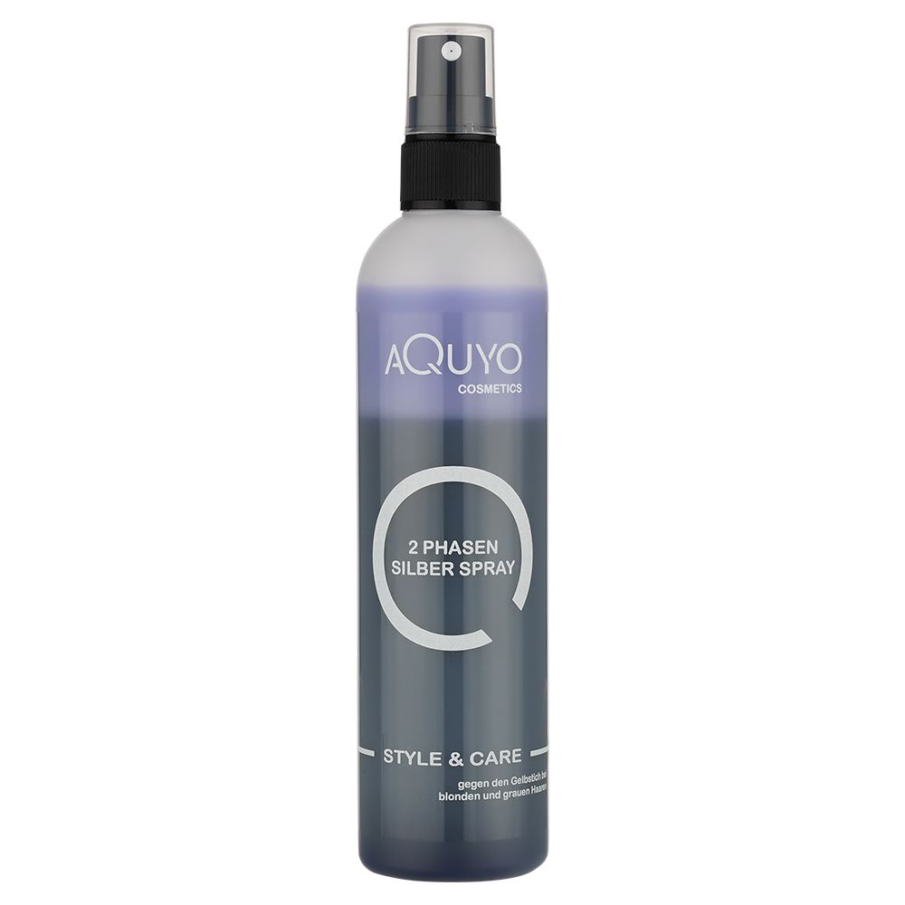 Style & Care 2 Phasen Silber Spray Anti Gelbstich für blondes und graues Haar | Conditioner 200 ml