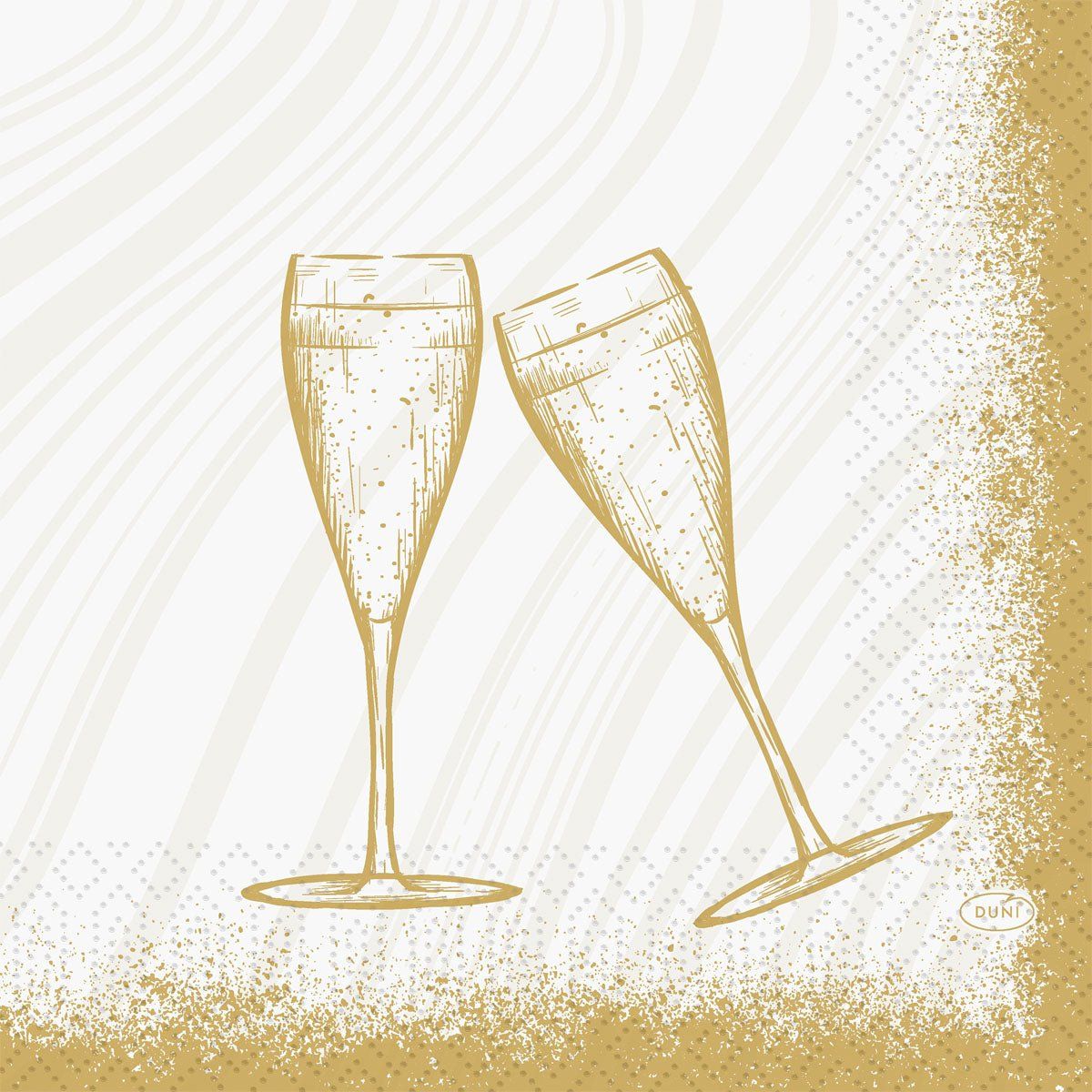 Servietten 33 3-lagig 1/4-Falz Sparkly Cheers weiß 50 St Tücher