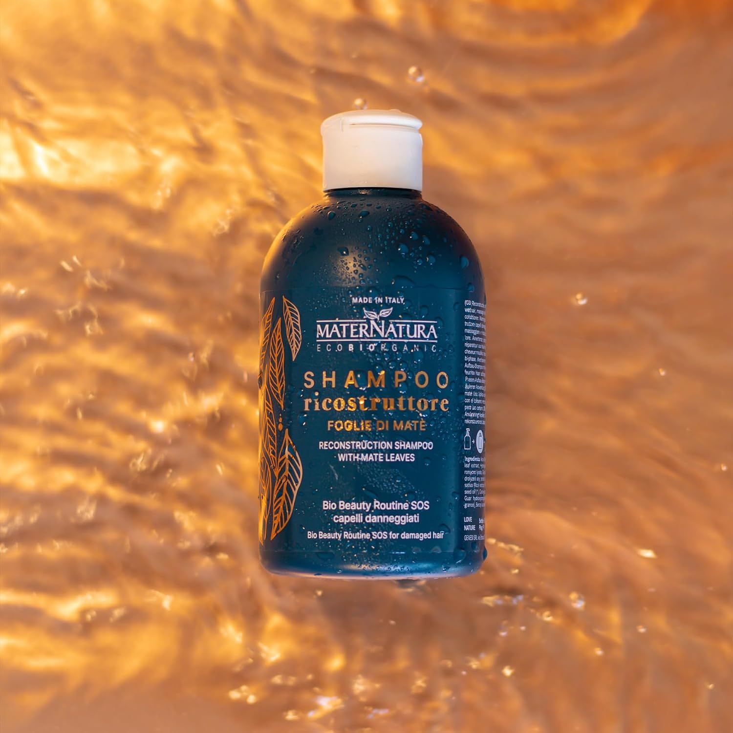 MaterNatura Shampoo Ricostruttore mit Mate-Blättern, 250ml.