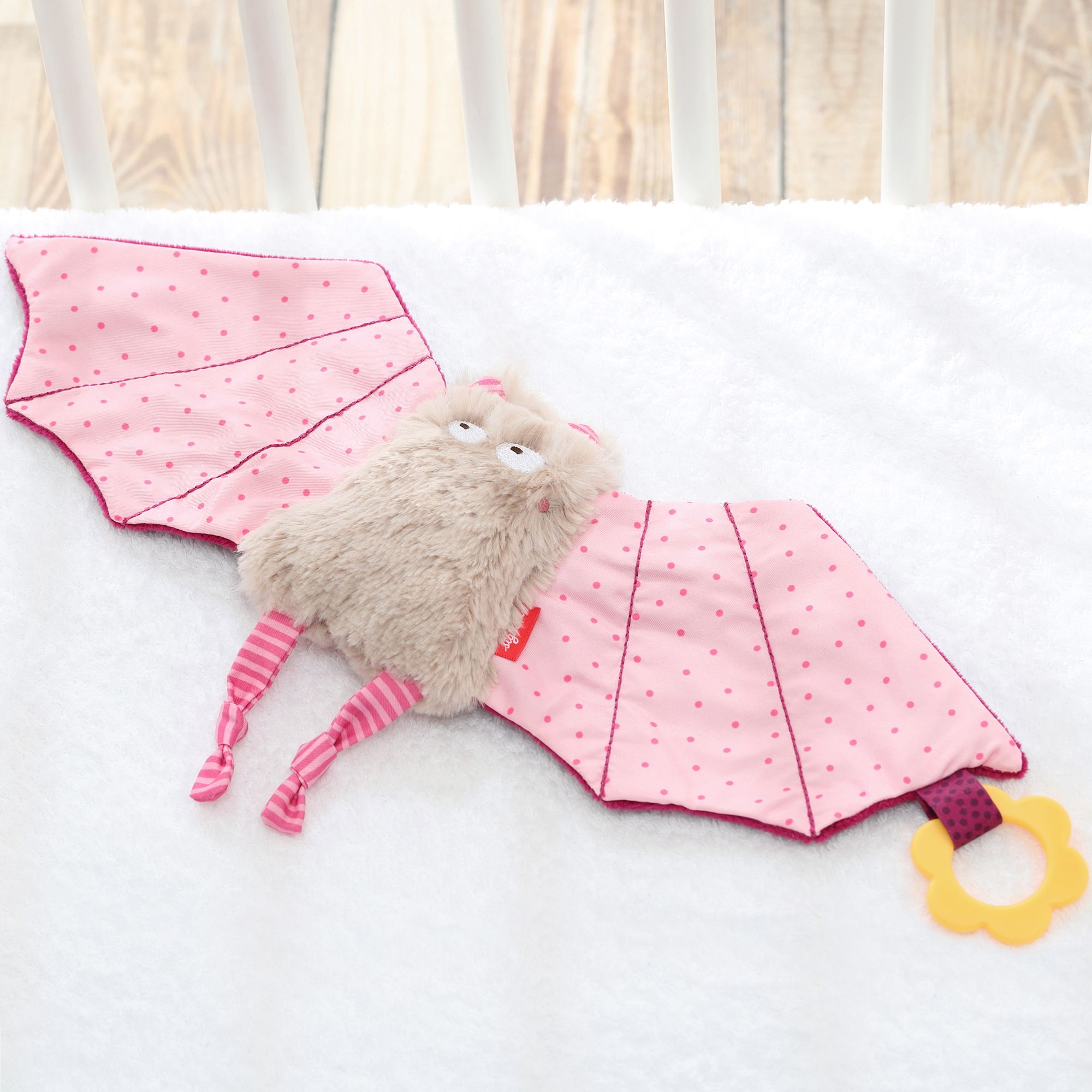 sigikid Schnuffeltuch Fledermaus rosa, Characters