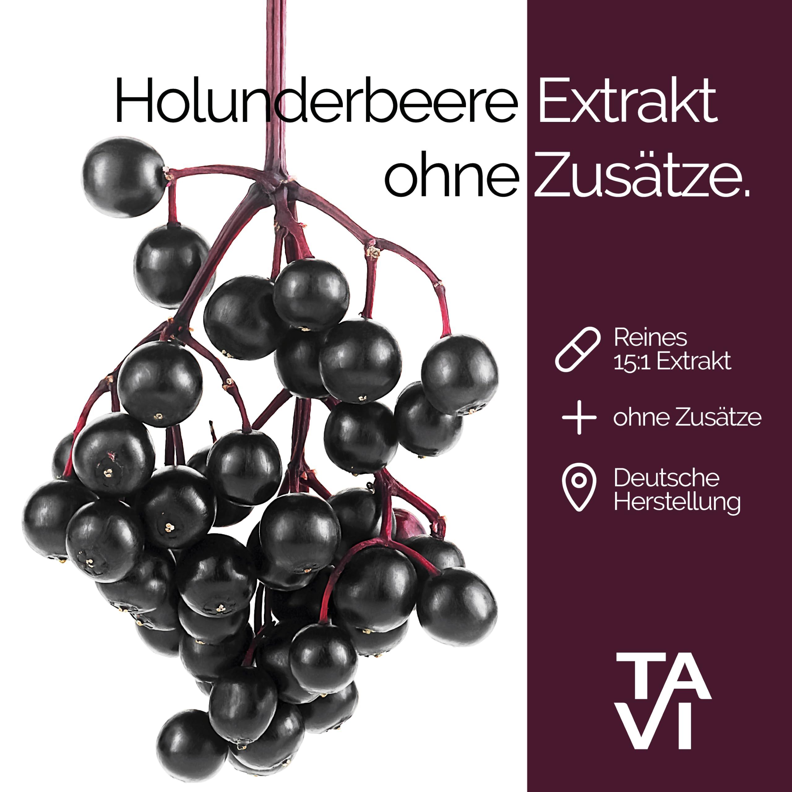 TAVI® Holunderbeeren Extrakt Kapseln (Sambucus nigra 15:1, Polyphenole)