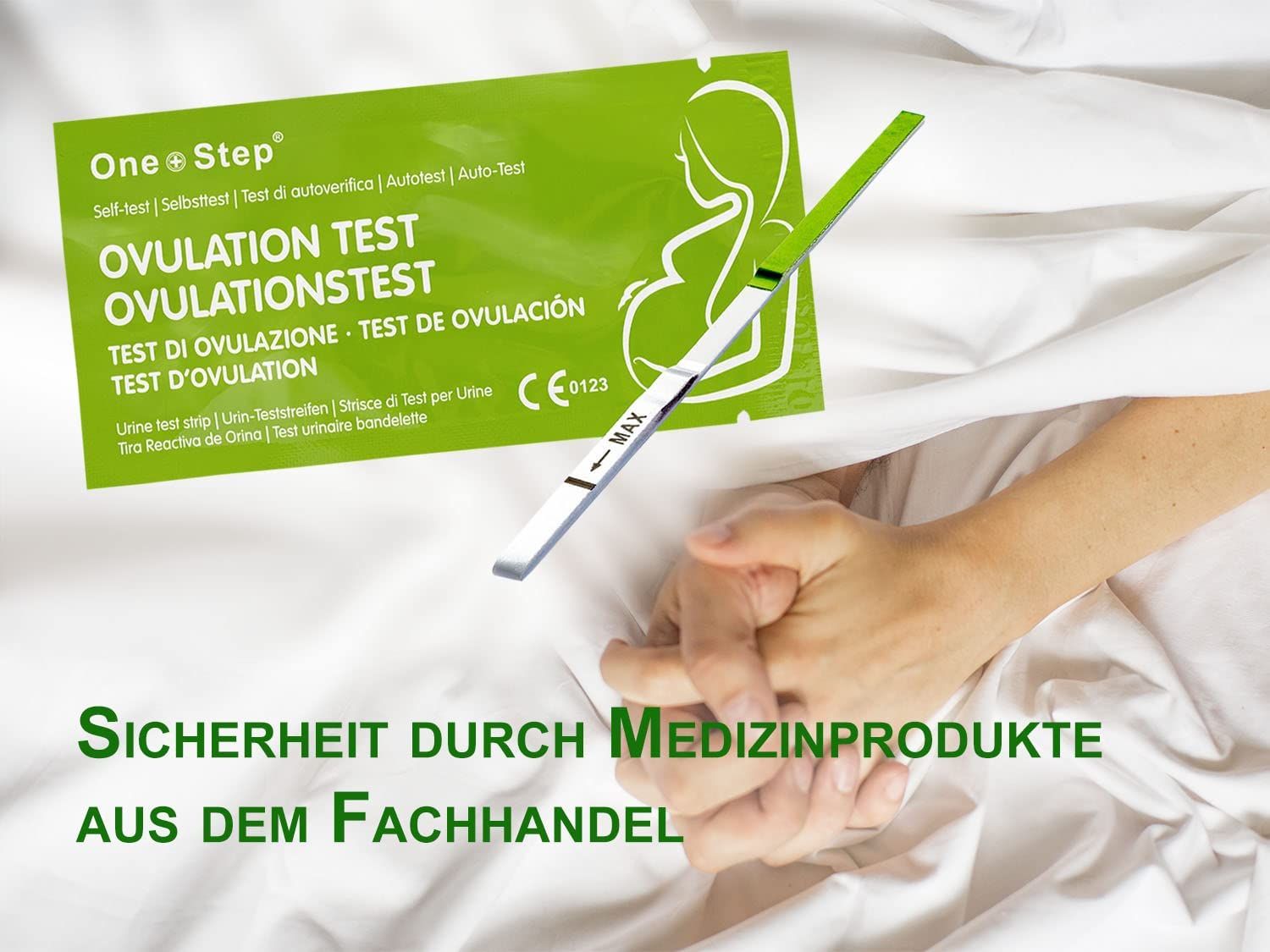 One+Step Ovulationstest GreenLine mit optimaler Sensitivität 20 miu/ml 50 St