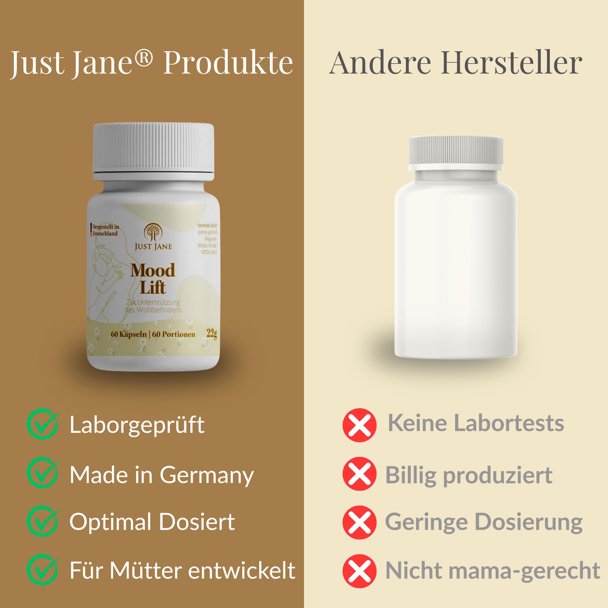 Just Jane® Mood Lift Ashwaghanda + B6 + Rosenwurz