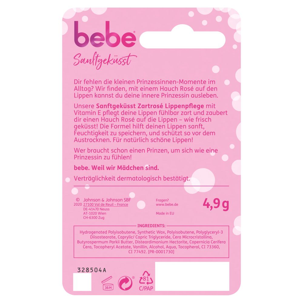 bebe® Sanftgeküsst Zartrosé Lippenpflege