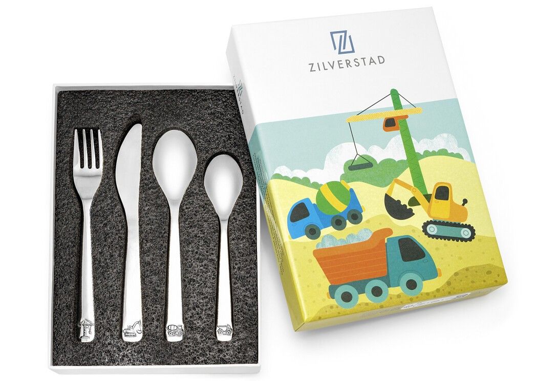 ZILVERSTAD Kinderbesteck Baufahrzeuge