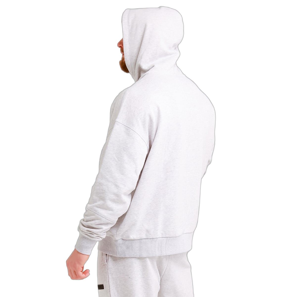 GymBeam Hoodie Herren Regular Fit mit Kapuze und Kängurutasche, Modell Unity Grau