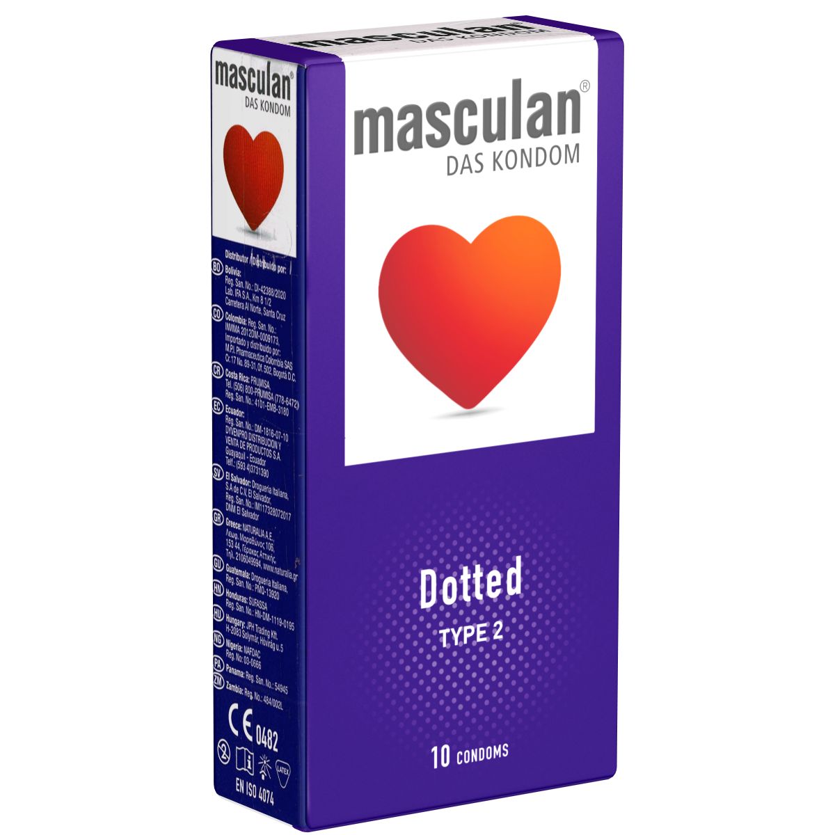Masculan *Typ 2* (dotted) genoppte Kondome für mehr Gefühl