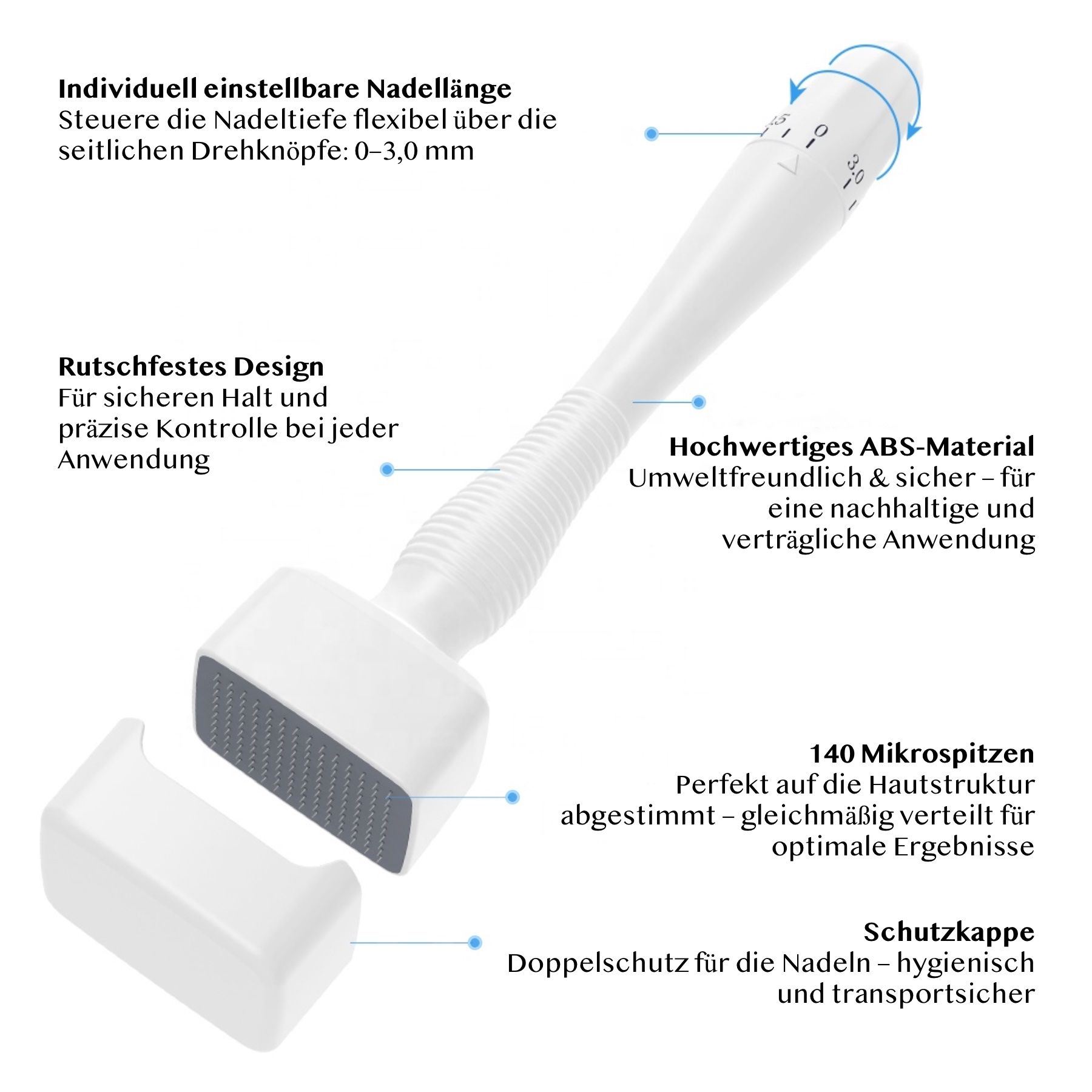 Derma Stamp Dermapen Mesoroller 140A Edelstall Nadeln