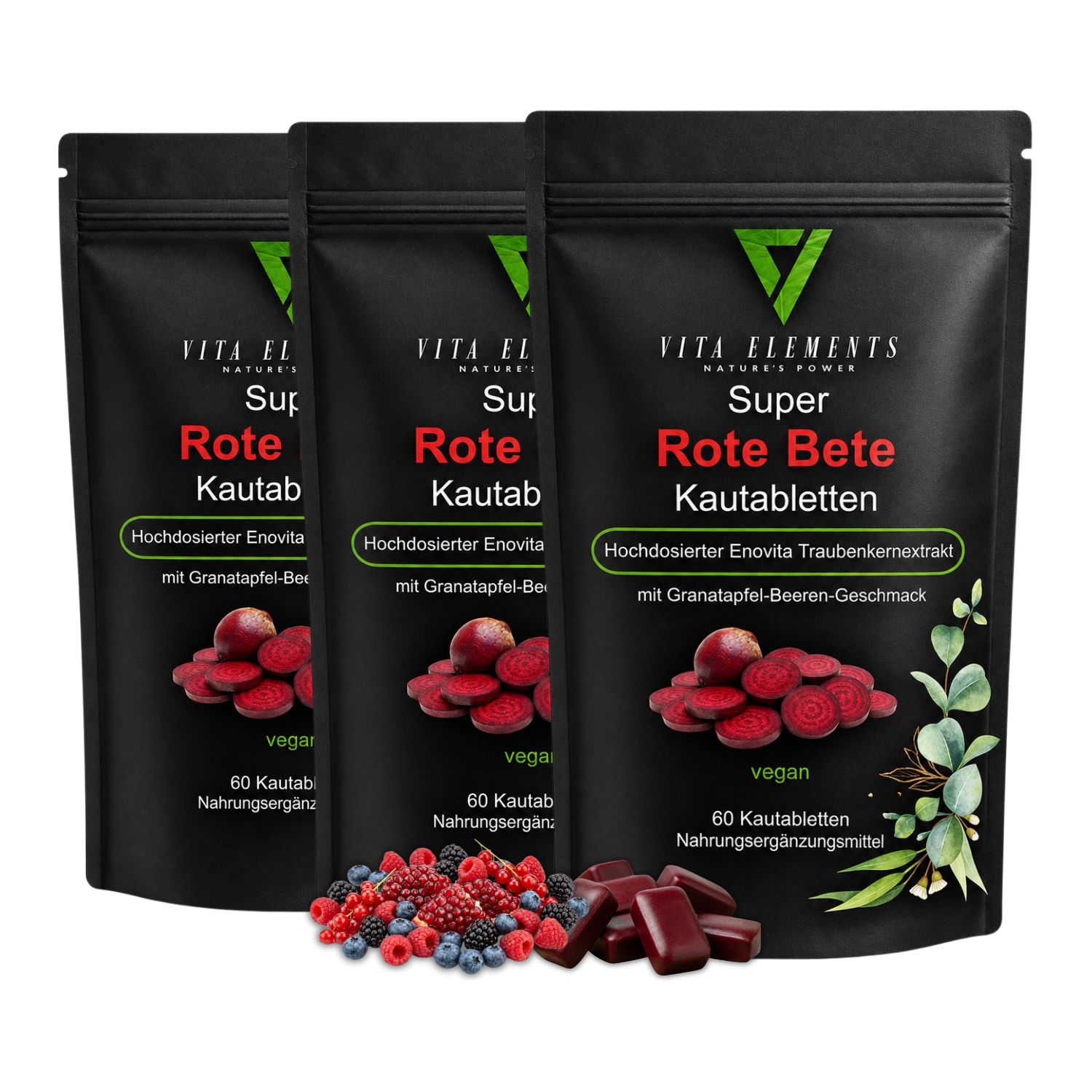 Vita Elements Rote-Bete Kautabletten 254 g