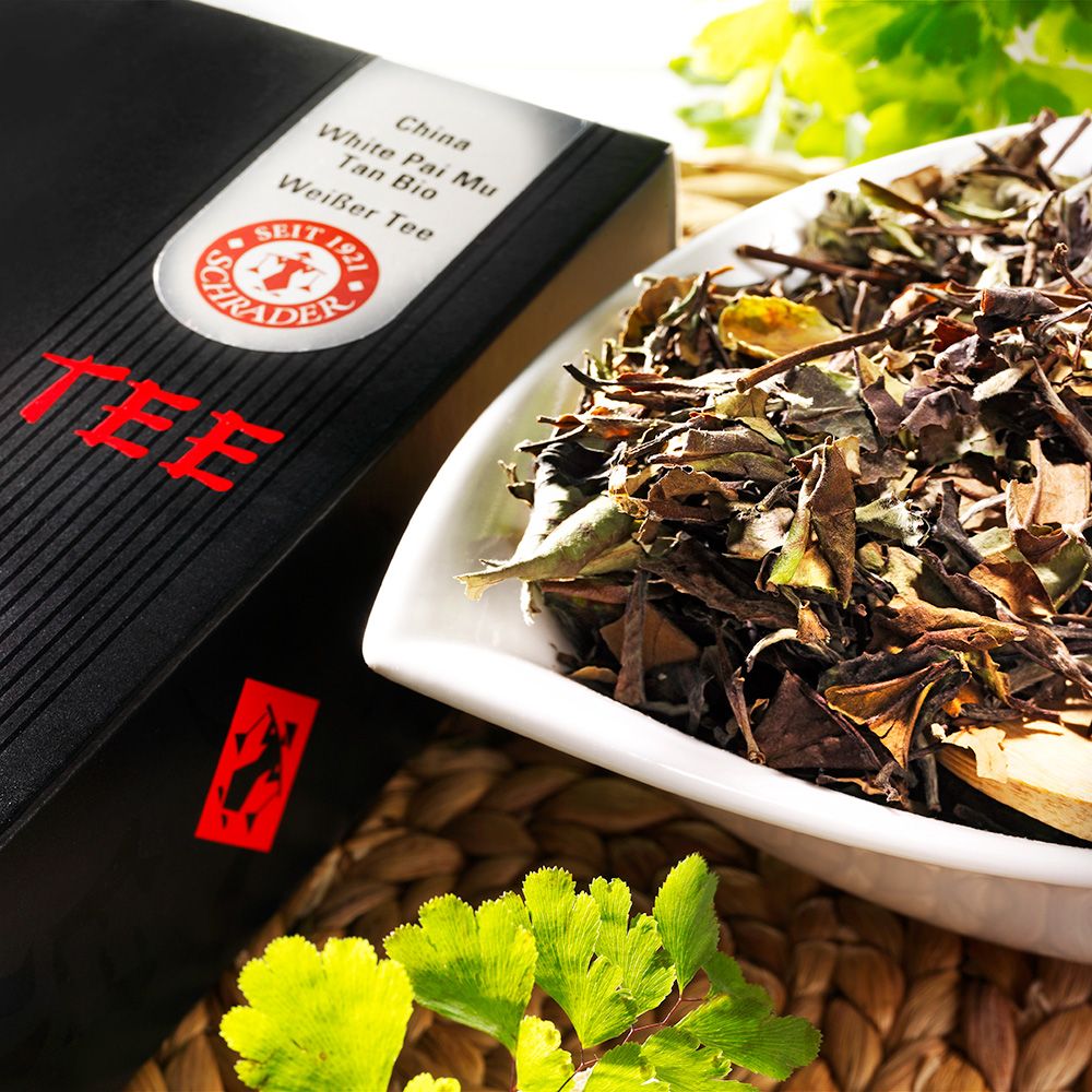 Schrader Weißer Tee China White Pai Mu Tan Bio