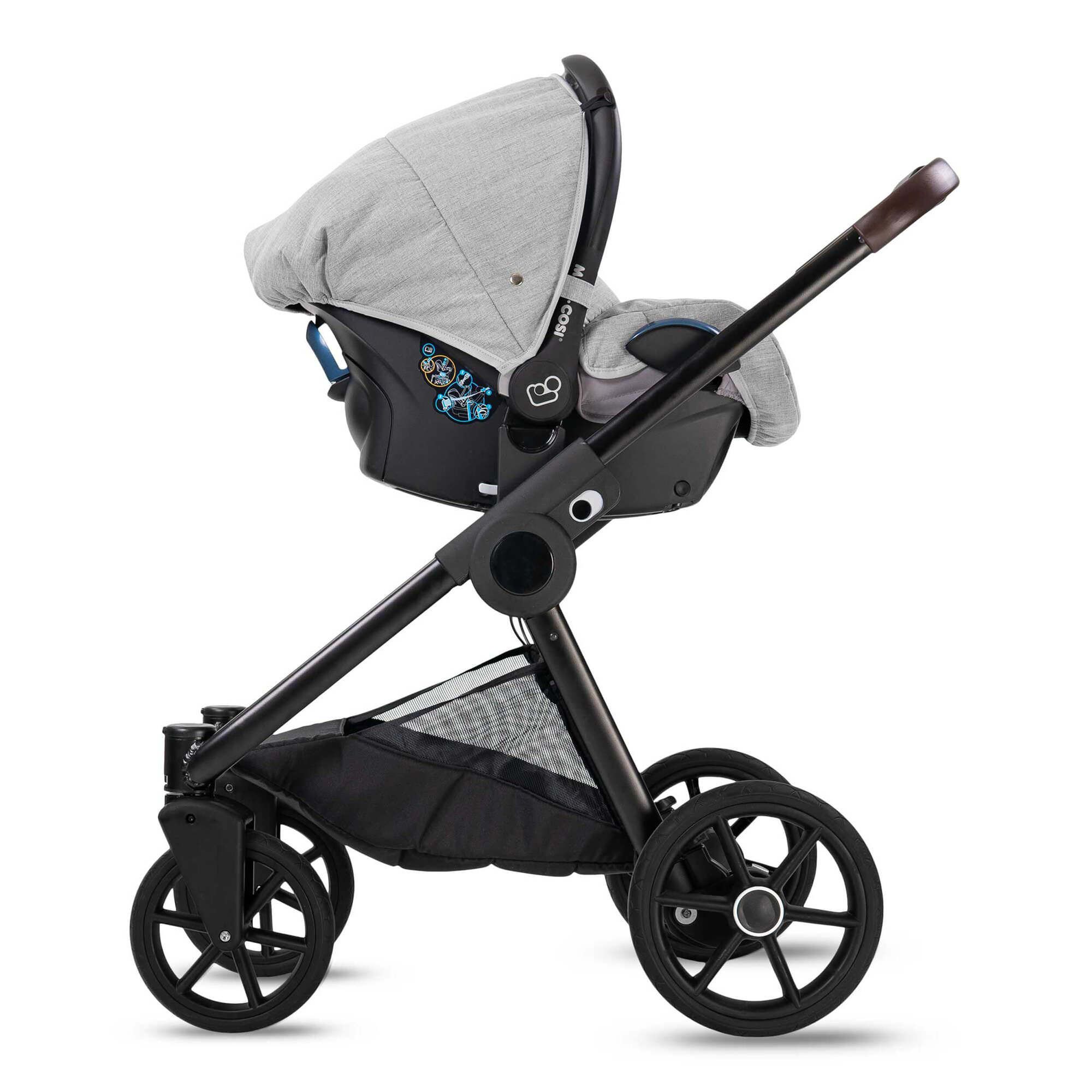 Minigo Groove 2 in 1 Kombikinderwagen GEL Reifen, Grey