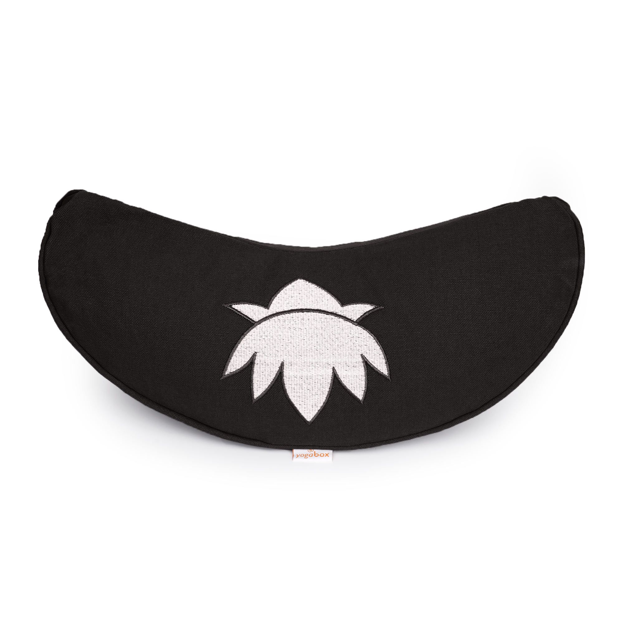 yogabox Yogakissen Halbmond Basic Lotus Stick weiß - schwarz 40 x 17 12,0 cm 1 St
