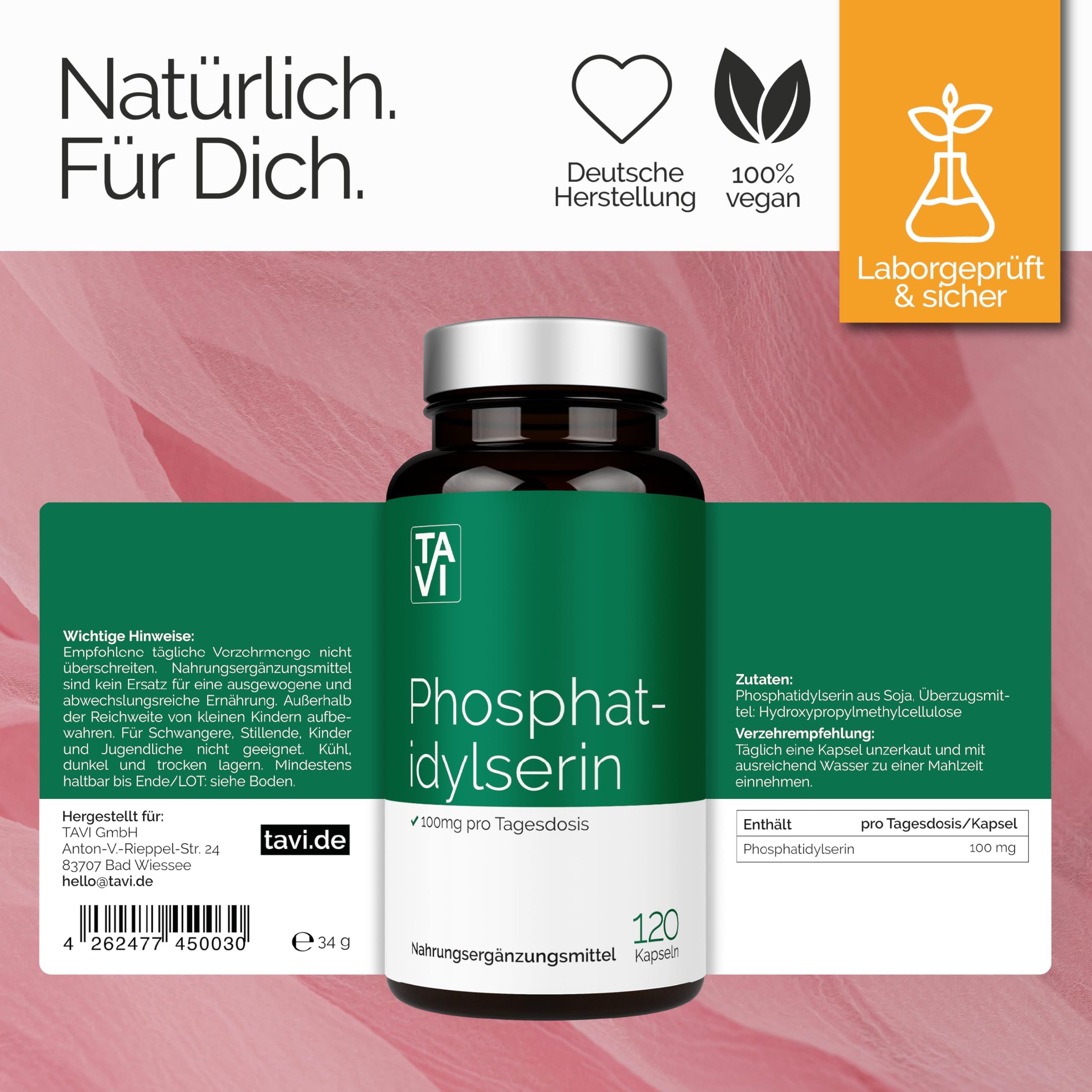TAVI® Phosphatidylserin Kapseln (PS aus Sojalecithin)