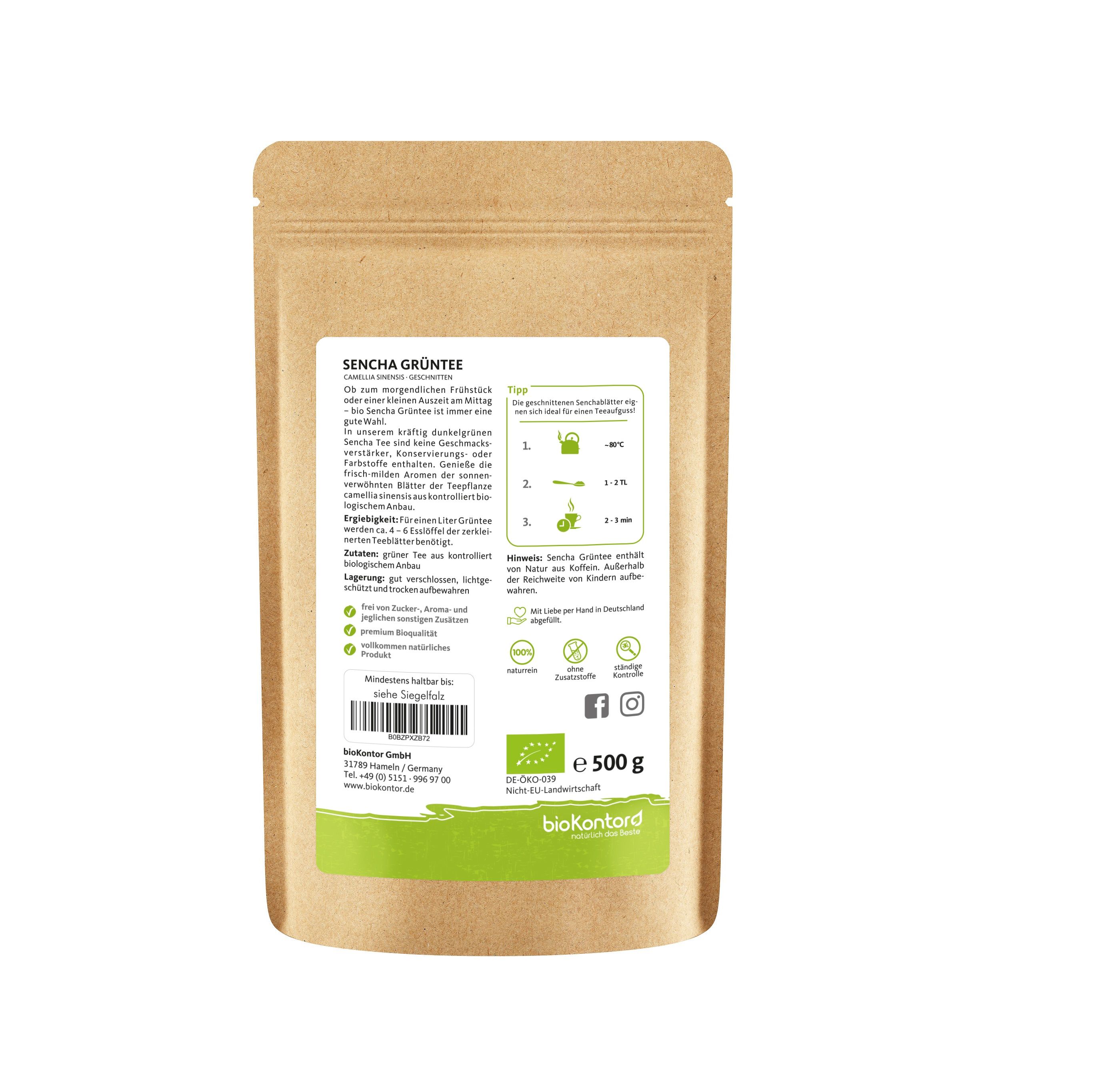 bioKontor Sencha Grüntee 500 g Tee