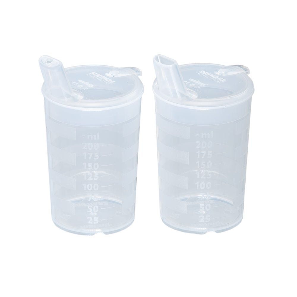 melinip Schnabelbecher ECO Trinkdeckel 4 mm Auslass farblos-natur 10 St Kombipackung