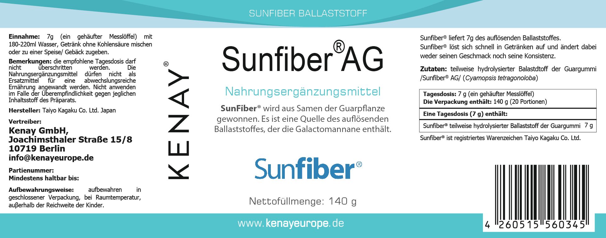 Sunfiber® AG BALLASTSTOFF KENAY®
