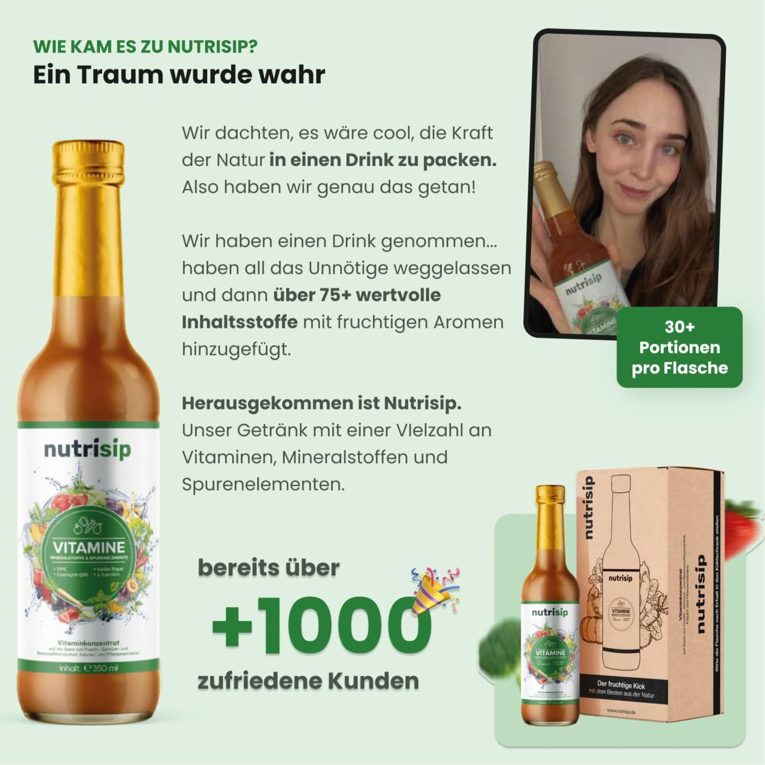 Nutrisip – Flüssiges Multivitamin Mikronährstoffkonzentrat 350 ml