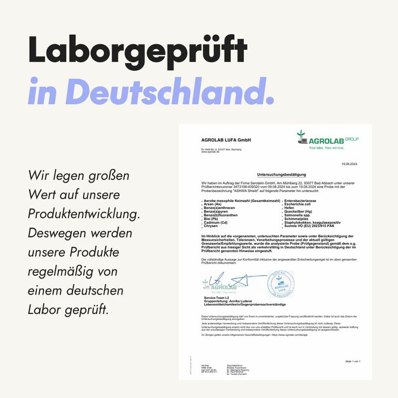 serotalin® ASHWA SHIELD Schutzschild fürs Immunsystem I 60 Kapseln hochdosiert I mit Shilajit