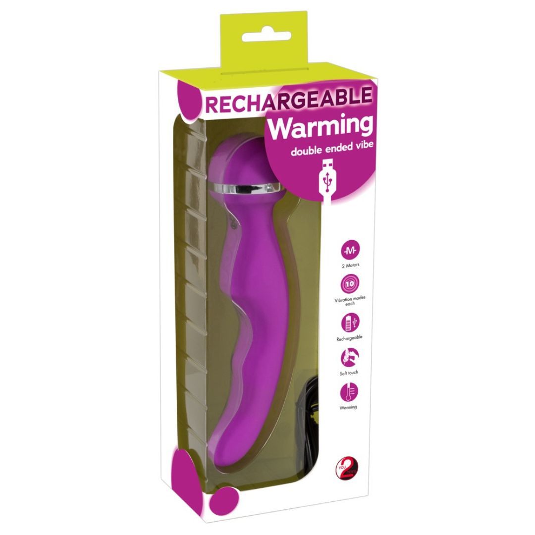 2-in-1 Massagestab "Rechargeable Warming Vibe" | 10 Vibrationsmodi, Wärmefunktion | You2Toys