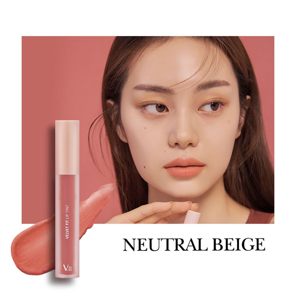 VILLAGE 11 FACTORY Velvet Fit Lip Tint Neutral Beige Liquid Lipstick
