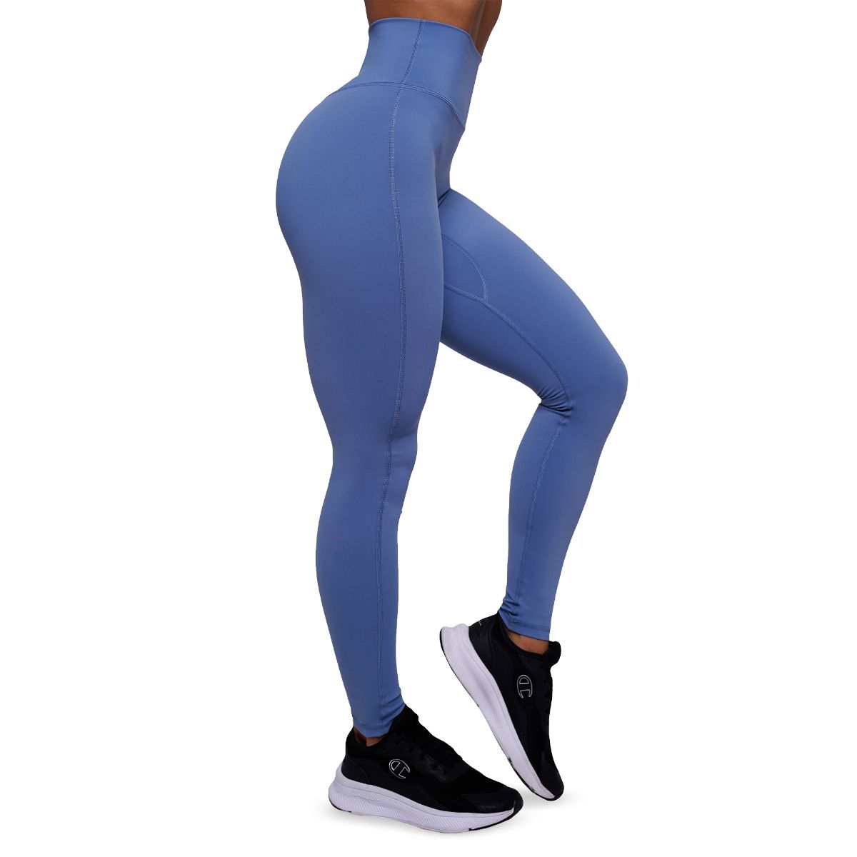 GymBeam Leggings Damen mit hoher Taille und elastischem Material, Stahlblau